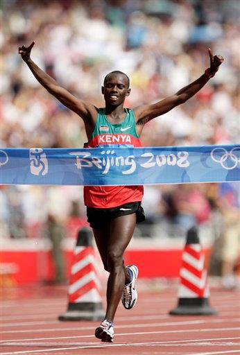 Samuel Kamau Wanjiru during the 2008 Olympics